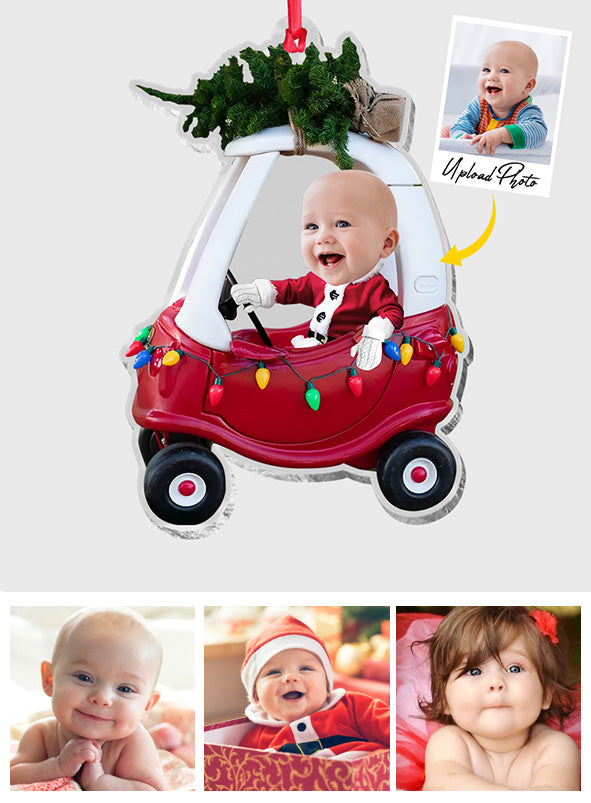 Cute Baby - Personalized Newborn Transparent Ornament