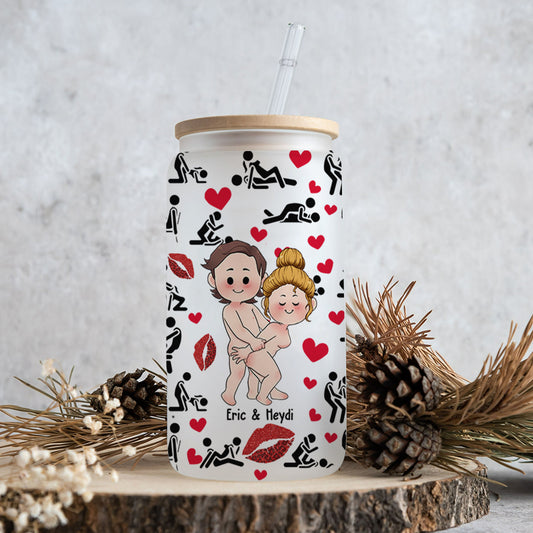 Je t'aime - Verre à canette personnalisé pour couple