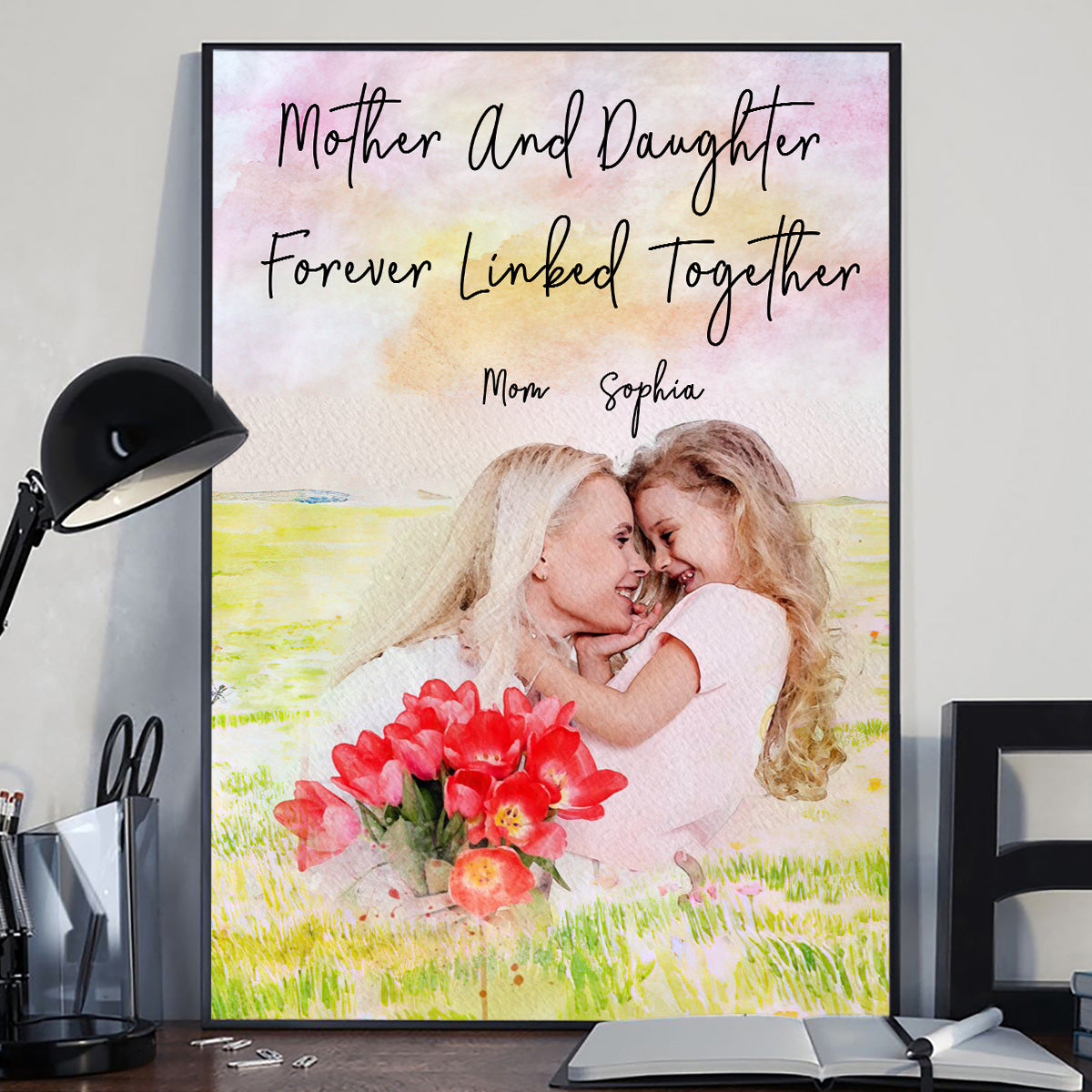 Mère et fille - Toile et affiche personnalisées pour maman
