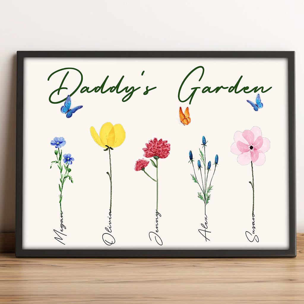Le jardin de grand-mère - Cadeau pour grand-mère, grand-père, maman, papa - Toile et affiche personnalisées