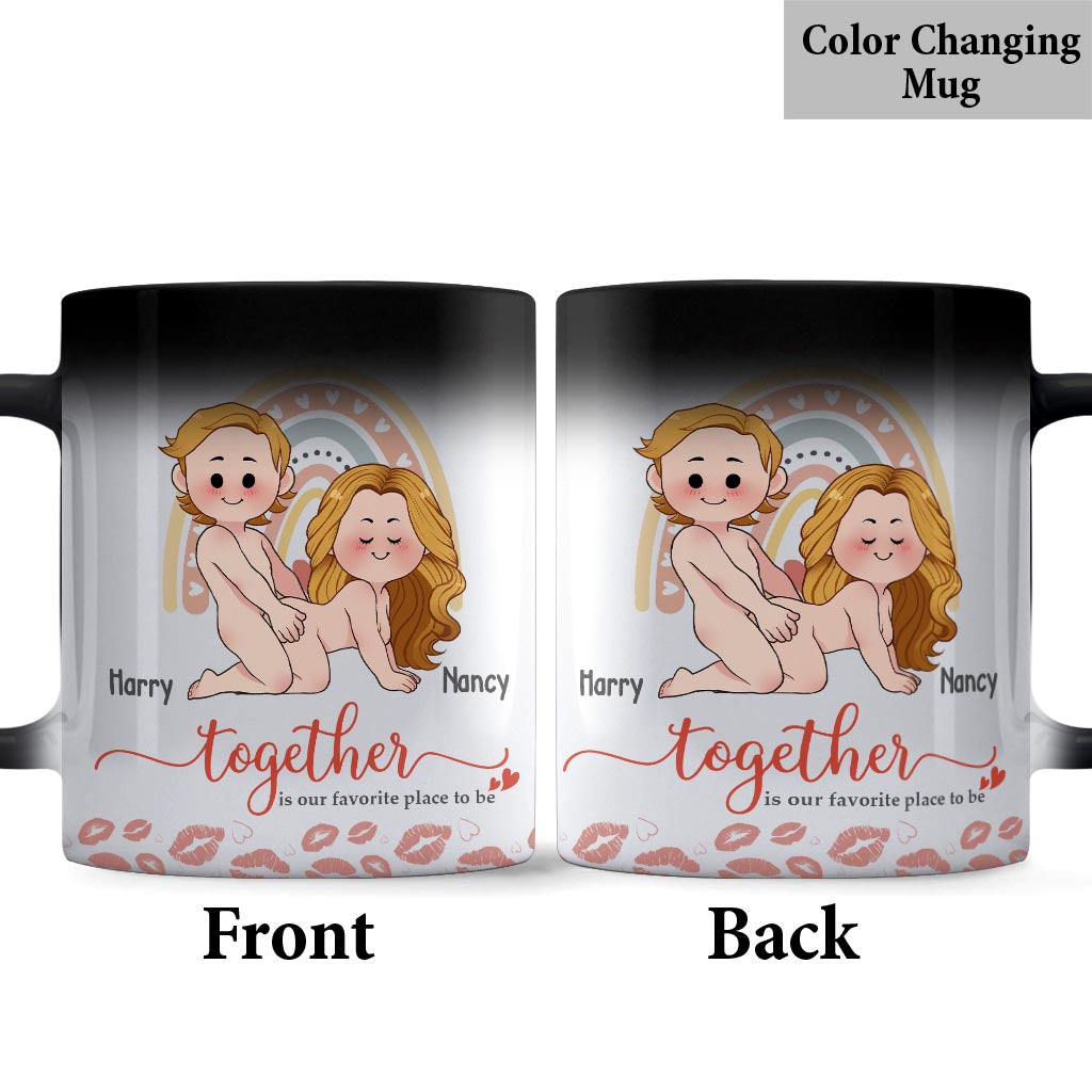 Être ensemble, c'est notre endroit préféré - Mug personnalisé pour couple