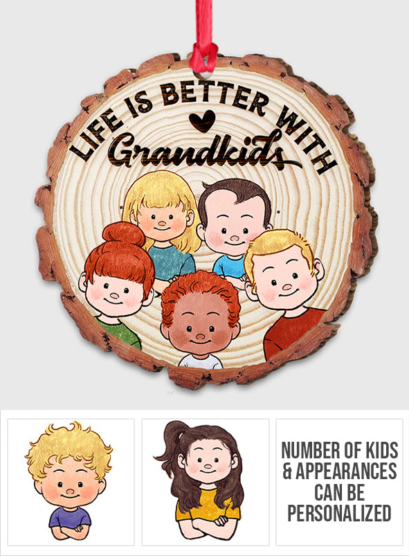 La vie est plus belle avec des petits-enfants - Cadeau pour grand-mère et grand-père - Ornement personnalisé