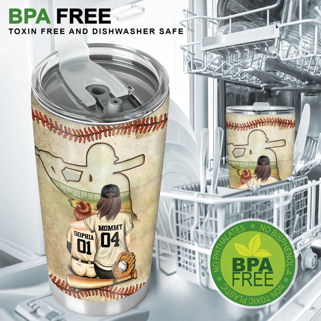 Maman de softball croit en elle - Gobelet de softball personnalisé