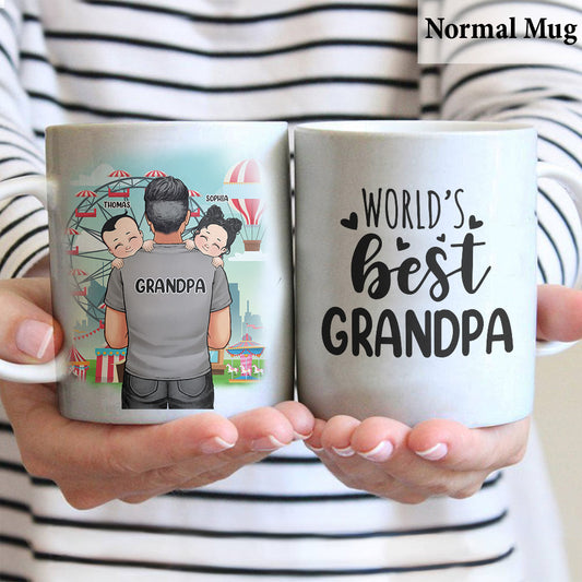 Meilleur papa du monde - Cadeau pour papa, grand-père, oncle, mari - Mug personnalisé