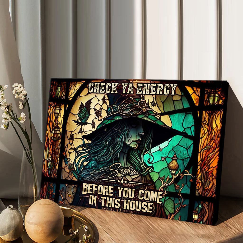 Check Ya Energy - Personalized Witch Canvas And Poster