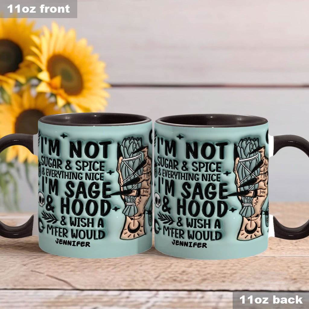 Je ne suis pas du sucre et des épices - Mug personnalisé à accent sorcière