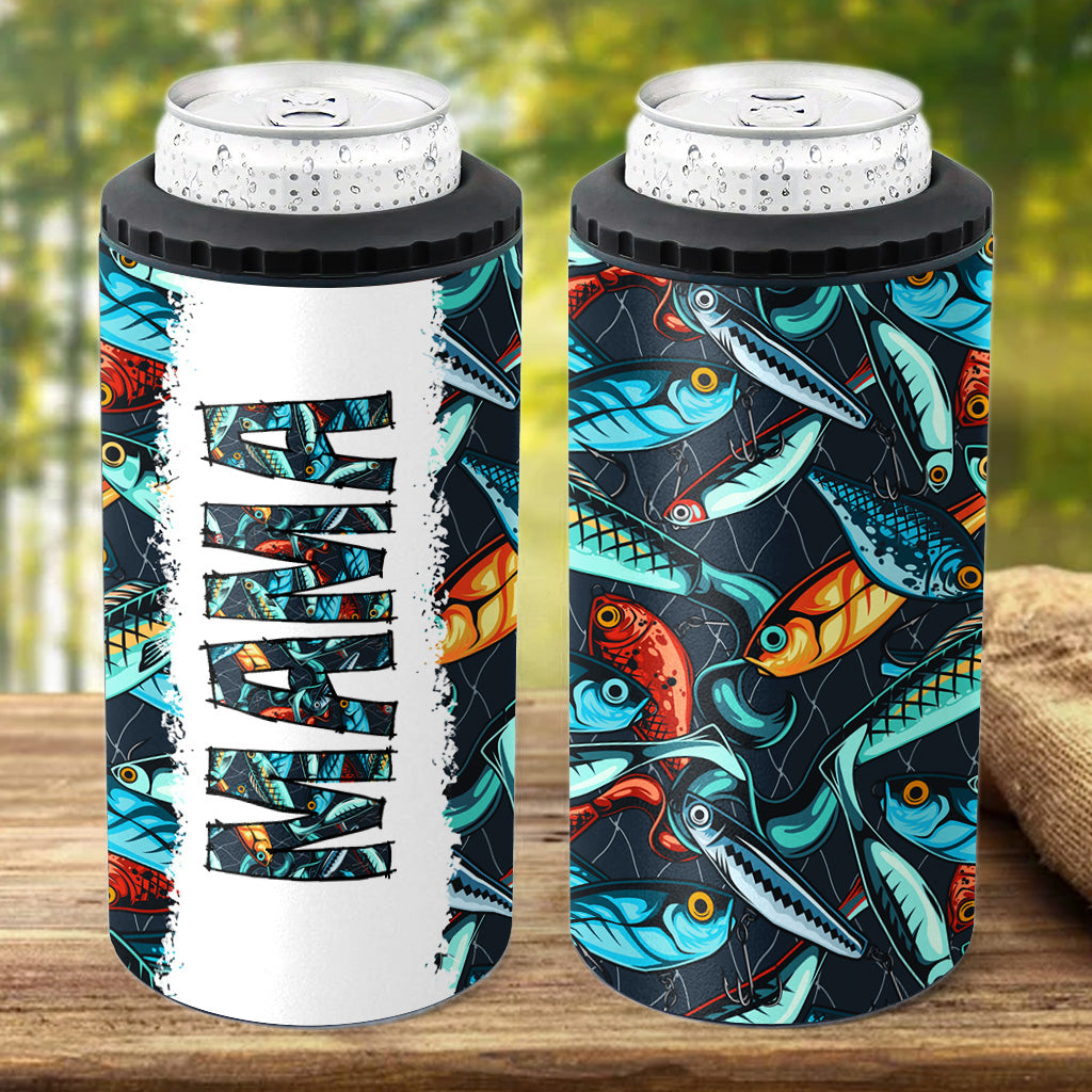 Reel Cool Dad - Cadeau de pêche pour papa, grand-père, lui, mari - Refroidisseur de canettes personnalisé