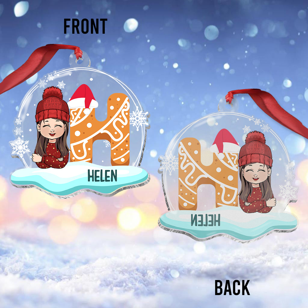 Enfant de Noël - Ornement transparent personnalisé pour enfant