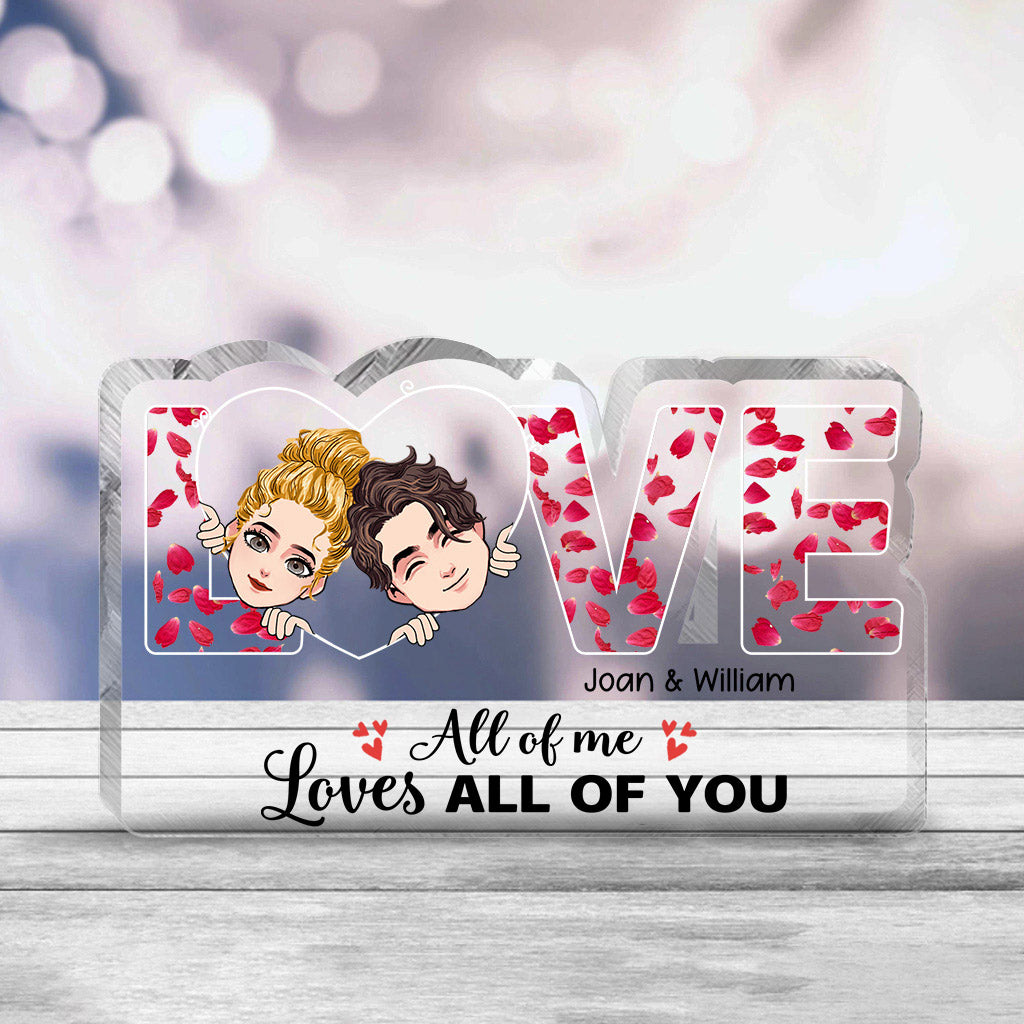 « This Is Us » - Cadeau pour couple (mari, femme, petit ami, petite amie, amoureux des chiens) - Plaque acrylique personnalisée.