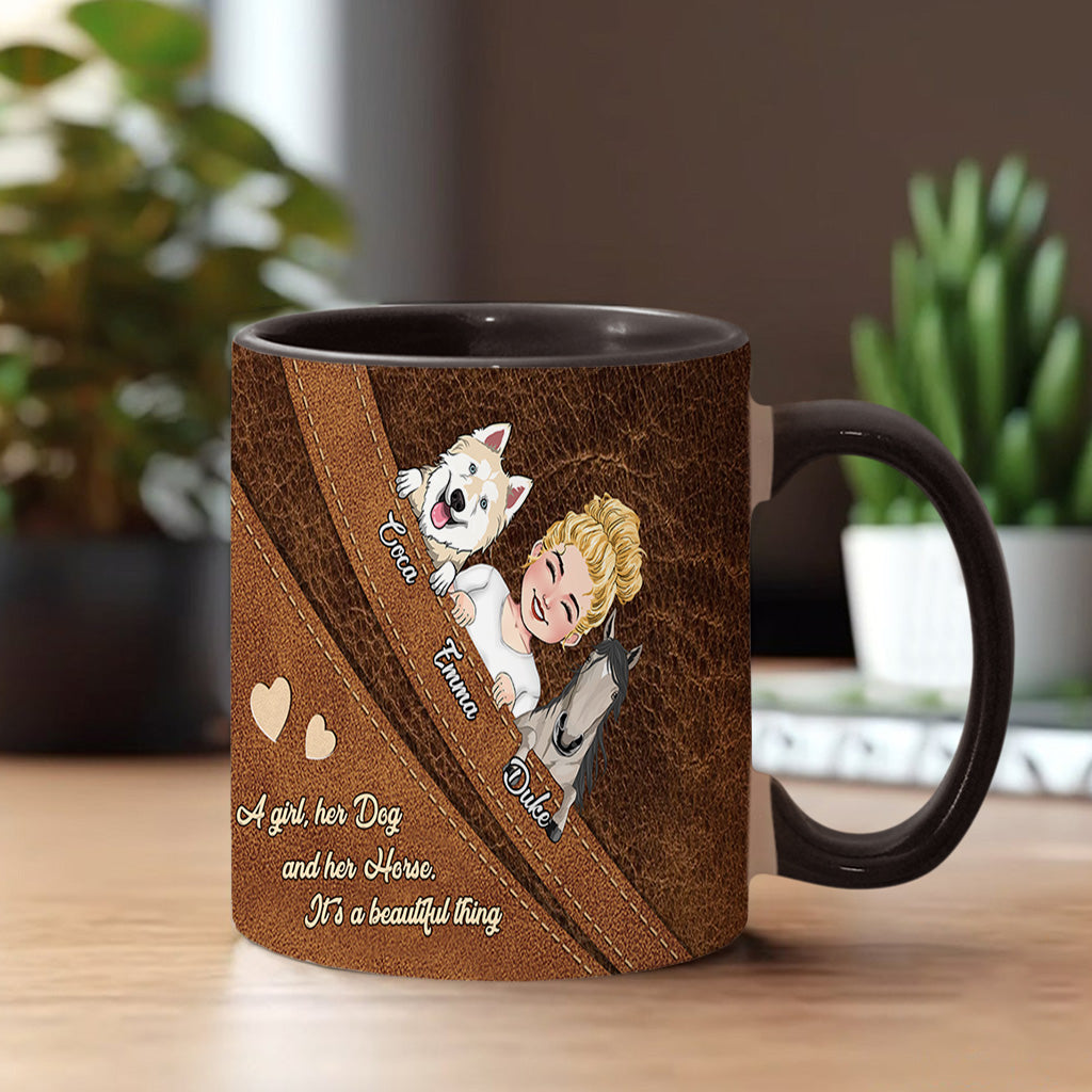 Quelle belle chose ! - Mug personnalisé avec motif cheval
