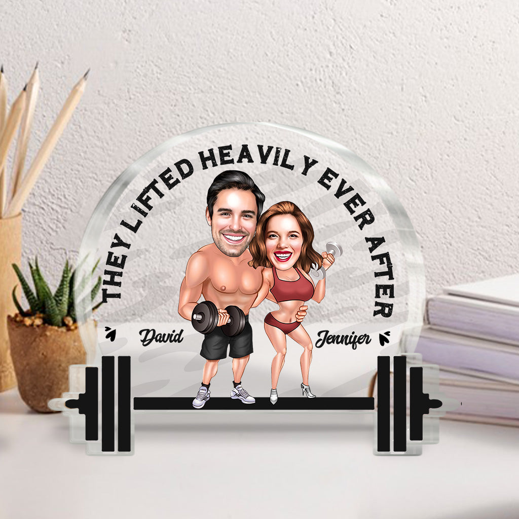 Ils ont soulevé des poids pour toujours - Plaque acrylique personnalisée en forme de fitness