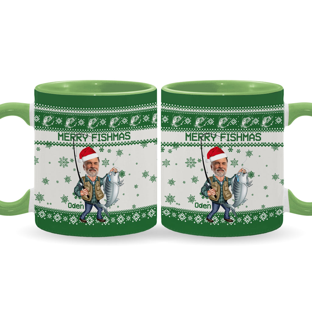 Joyeux Noël des pêcheurs ! Mug personnalisé sur le thème de la pêche
