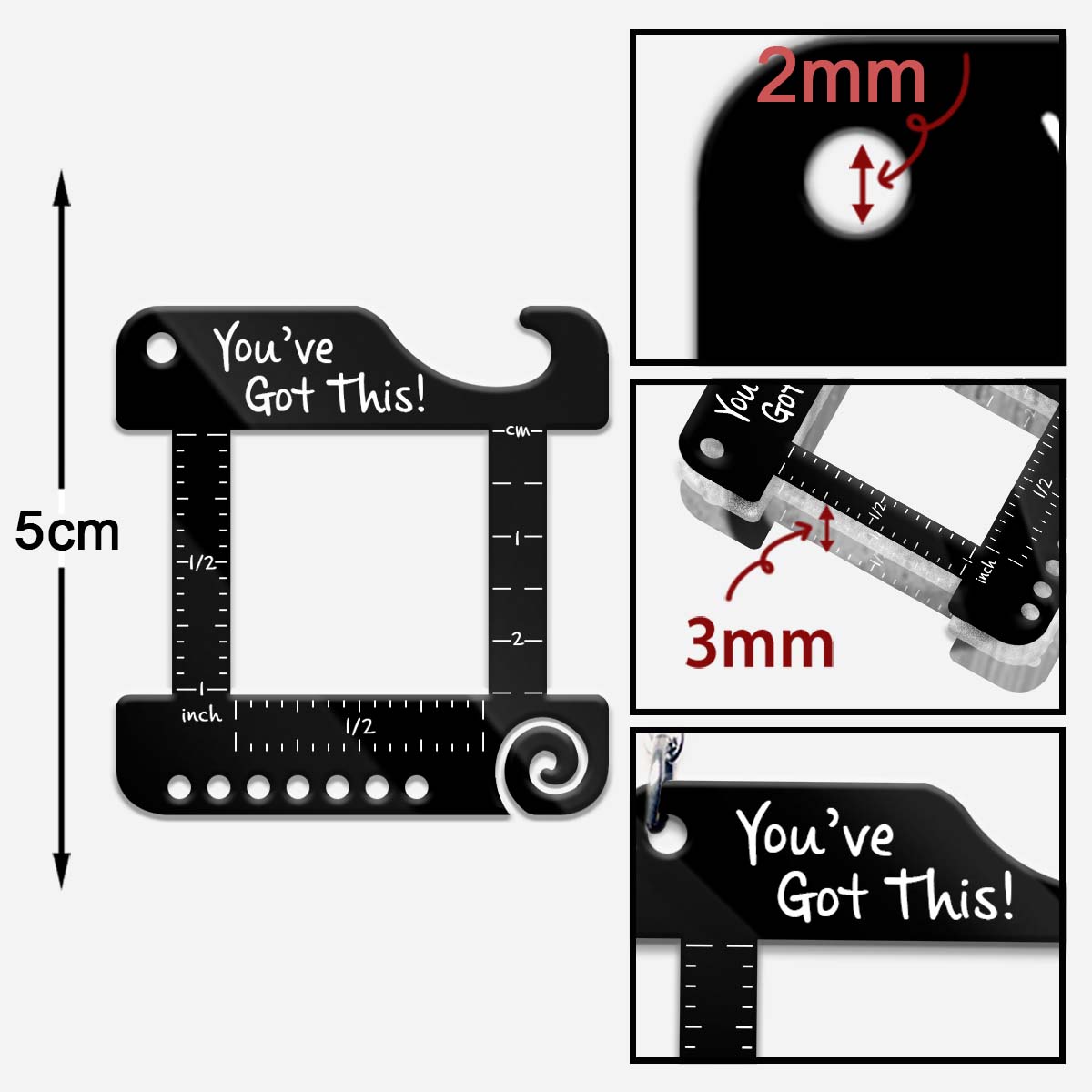 You’ve Got This! - Personalized Knitting Keychain