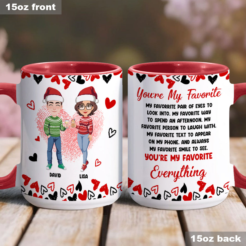 Tu es mon/ma préféré(e) en tout - Mug personnalisé pour couple