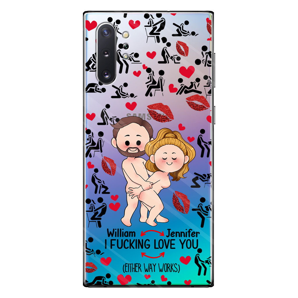 Je t'aime - cadeau pour mari, femme, petit ami, petite amie - Coque de téléphone transparente personnalisée