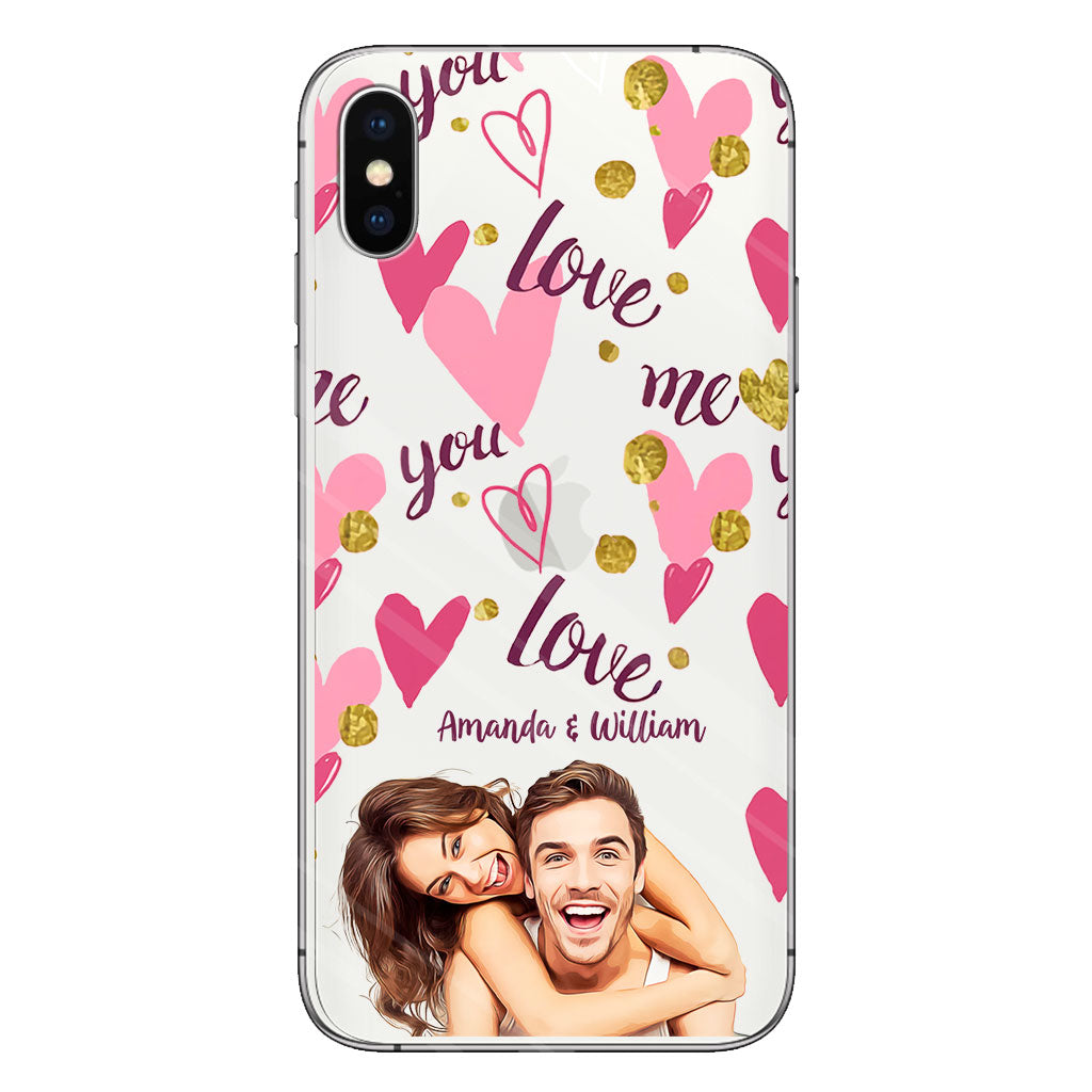Je suis à toi - Coque de téléphone transparente personnalisée pour couple