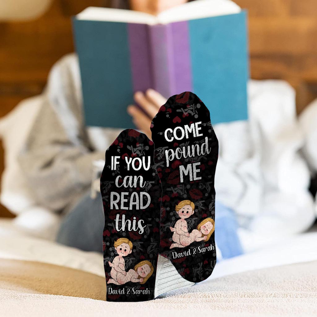 Si vous pouvez lire ceci - Chaussettes personnalisées pour couples