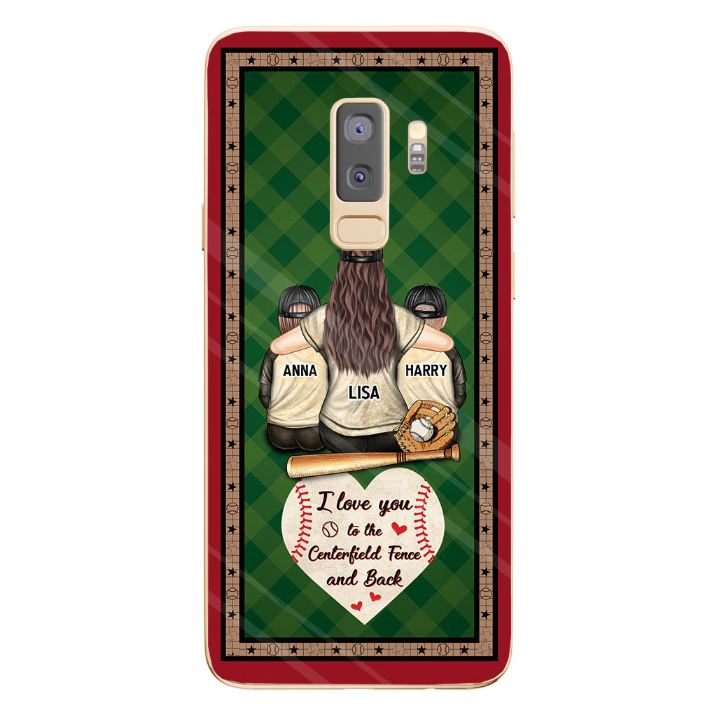 Mon cœur est sur ce terrain - Coque de téléphone transparente personnalisée sur le thème du baseball