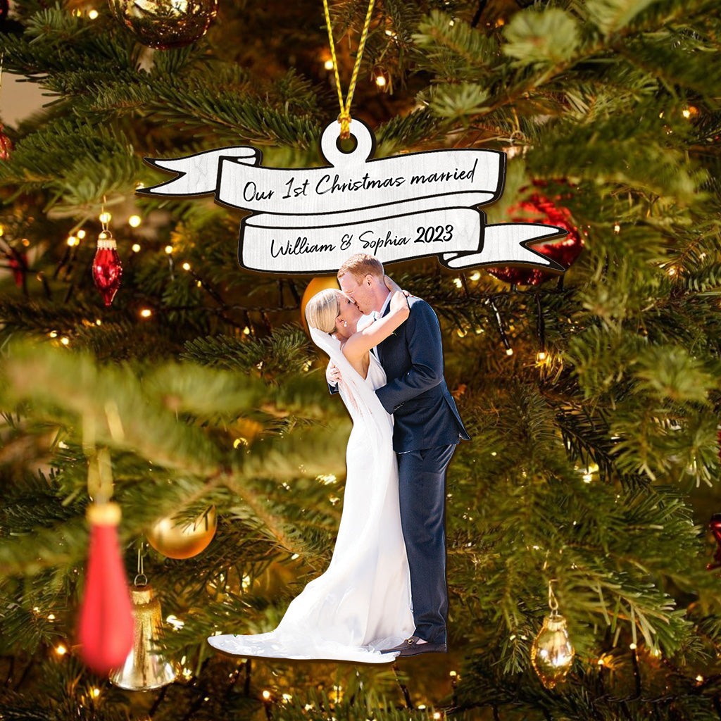 Notre premier Noël en tant que mari et femme - Ornement personnalisé