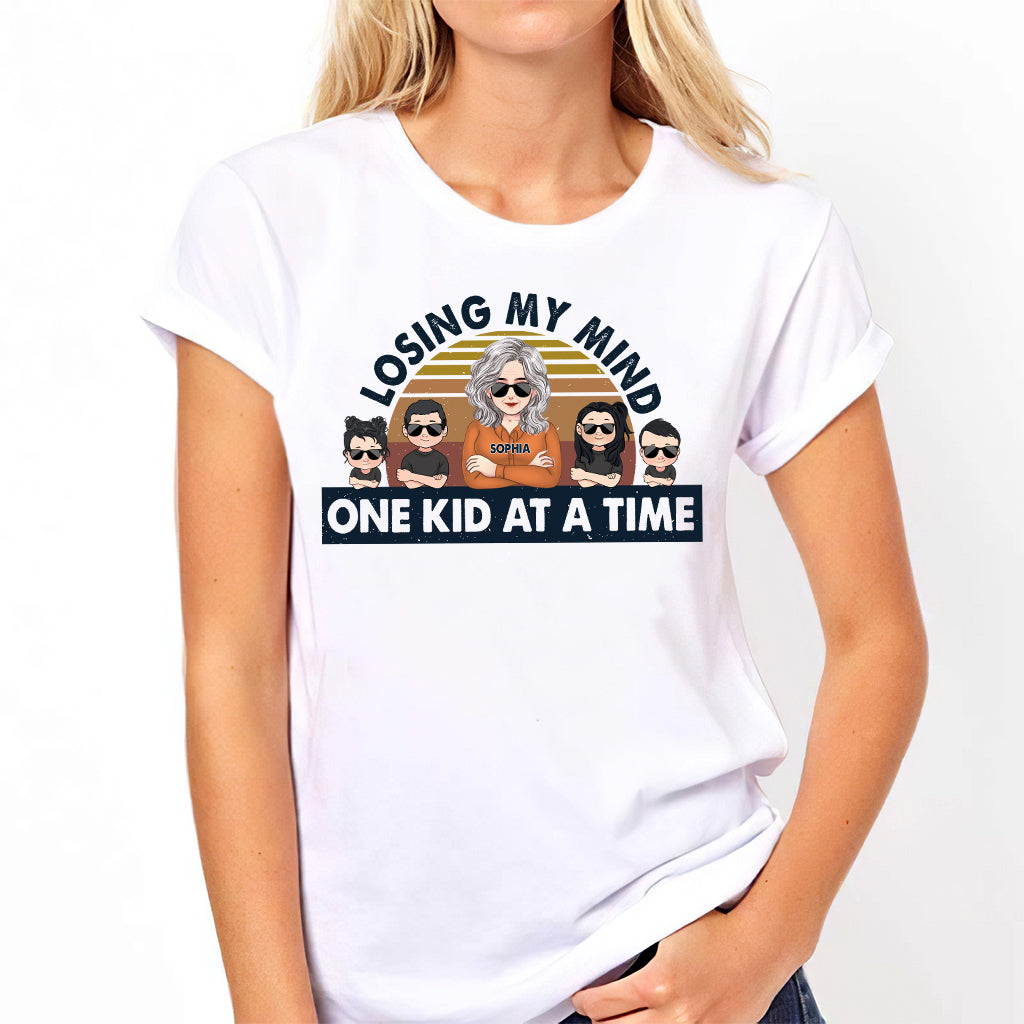 Je perds la tête, un enfant à la fois - Cadeau pour papa - T-shirt et sweat à capuche personnalisés