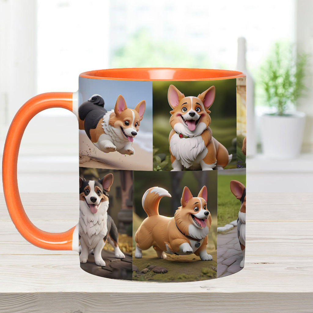 Collage de photos d'animaux de compagnie façon cartoon - Cadeau pour les amoureux des chiens et des chats - Mug personnalisé