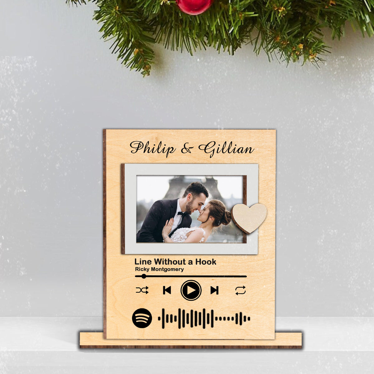 Notre chanson - Couple personnalisé - Grand lit autoportant à 3 niveaux