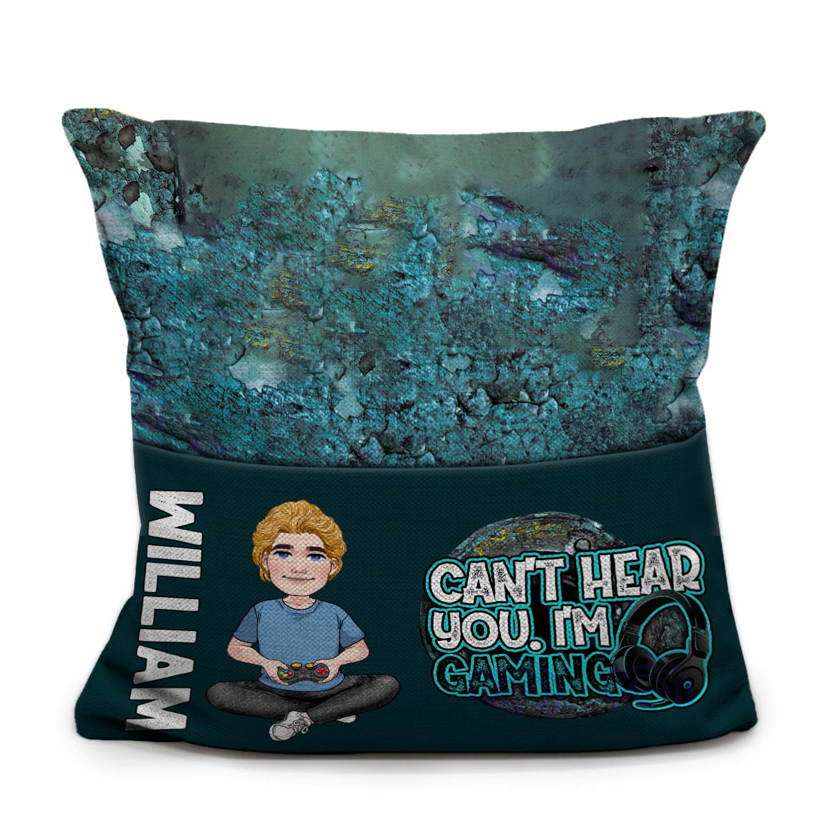 Je ne t'entends pas, je joue ! - Coussin de poche personnalisé pour jeux vidéo