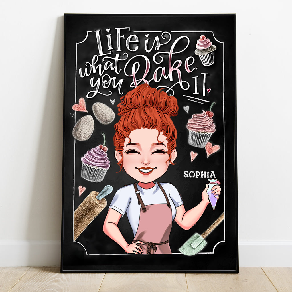 La vie est ce que vous en faites - Toile et affiche personnalisées sur le thème de la pâtisserie