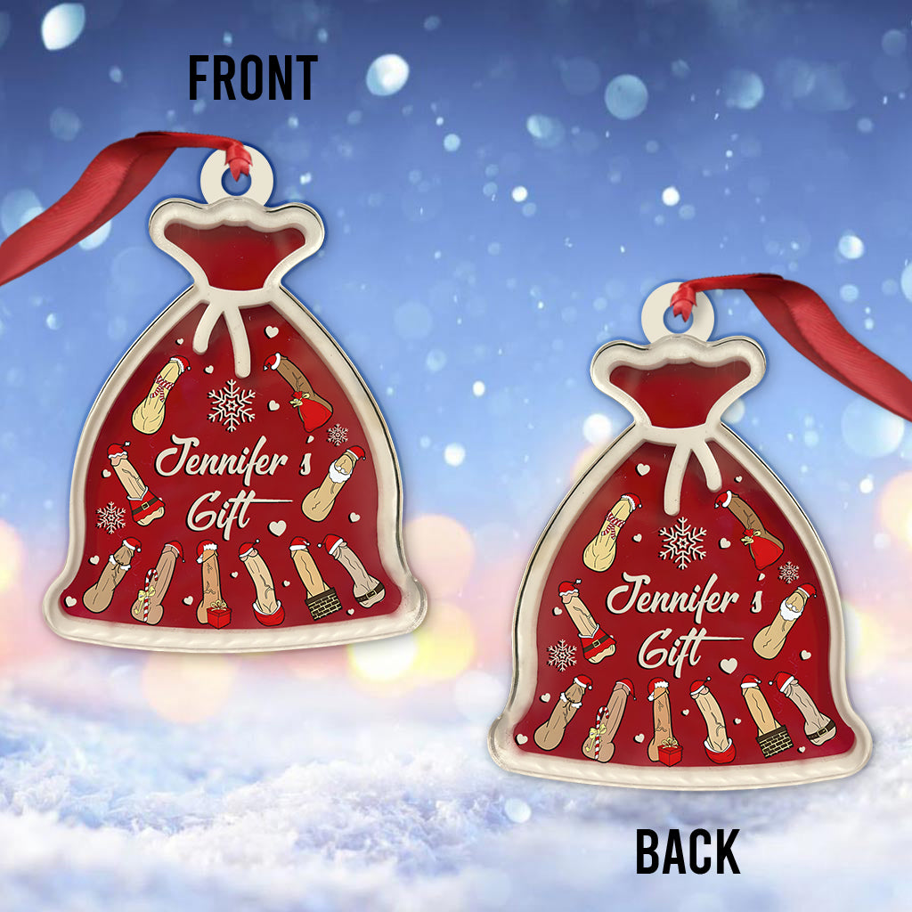 Sac du Père Noël - Ornement personnalisé pour couple