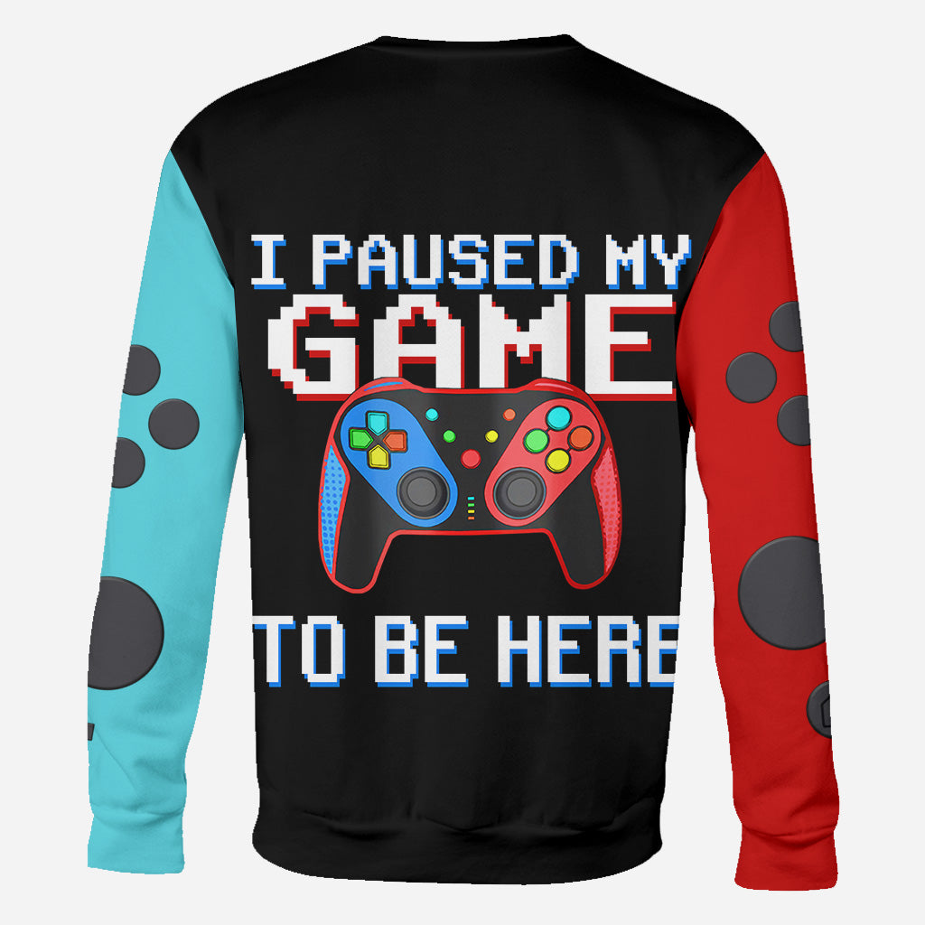 J'ai mis mon jeu en pause pour être ici - T-shirt personnalisé inspiré des jeux vidéo