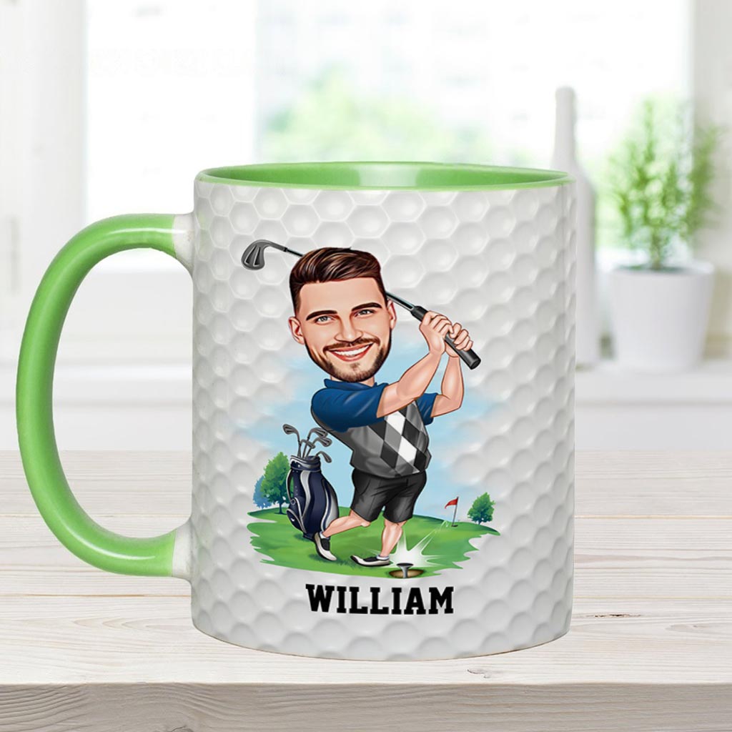 Mug personnalisé « Le golfeur le plus moyen du monde »