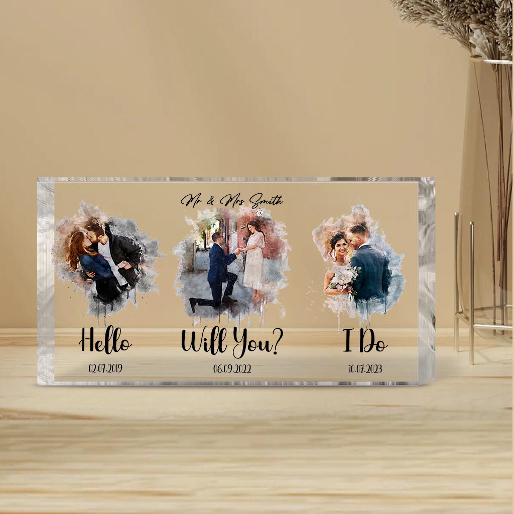 De Hello Till I Do - Plaque acrylique personnalisée pour mari et femme