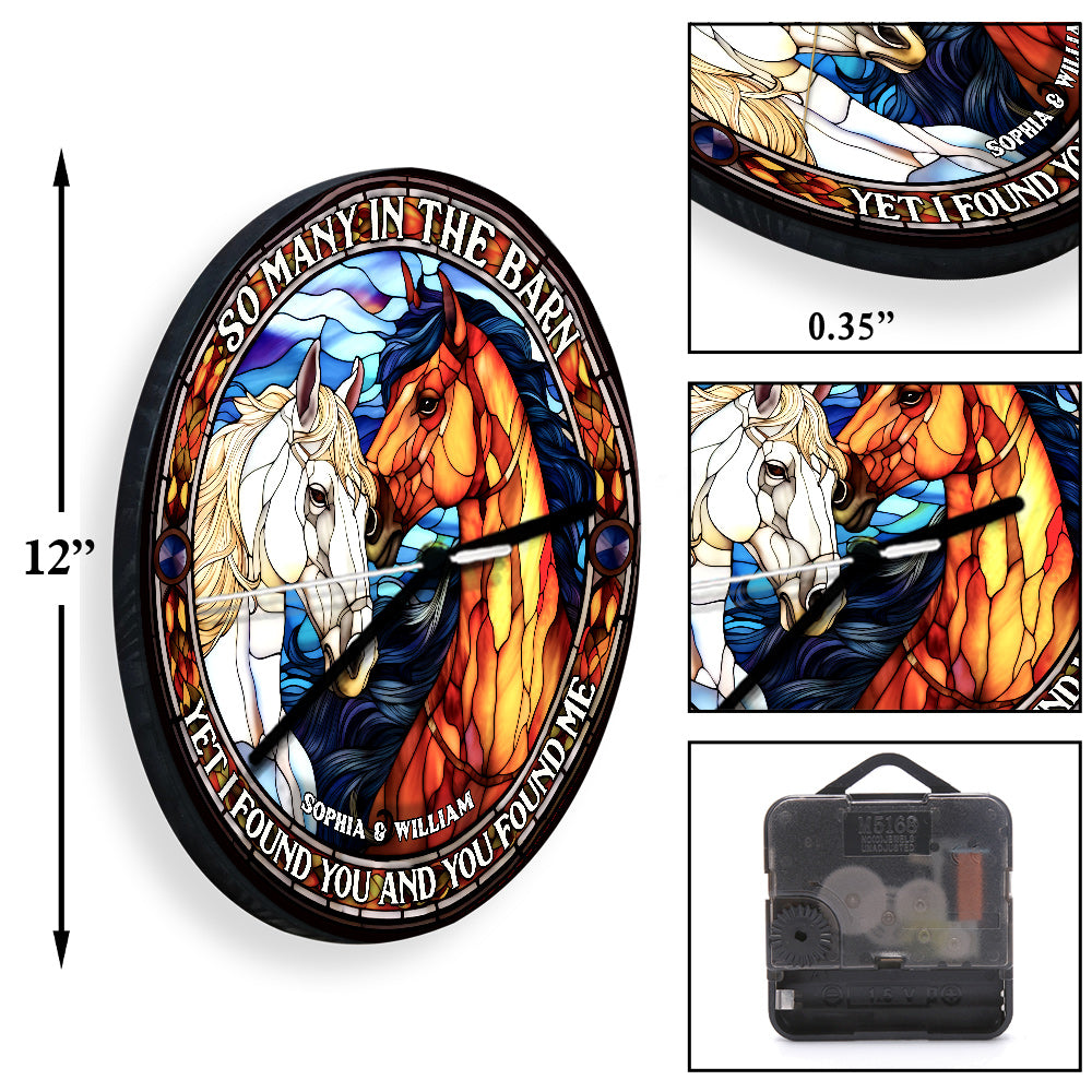 So Many In The Barn - Horse gift for husband, wife, boyfriend, girlfriend - Personalized Wall Clock