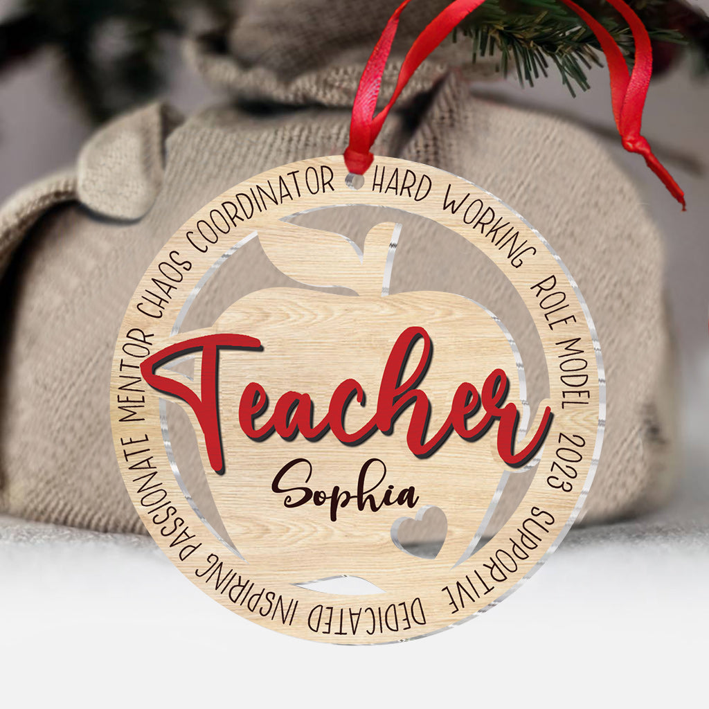 Teacher Mentor Chaos Coordinator - Personalized Teacher Ornament