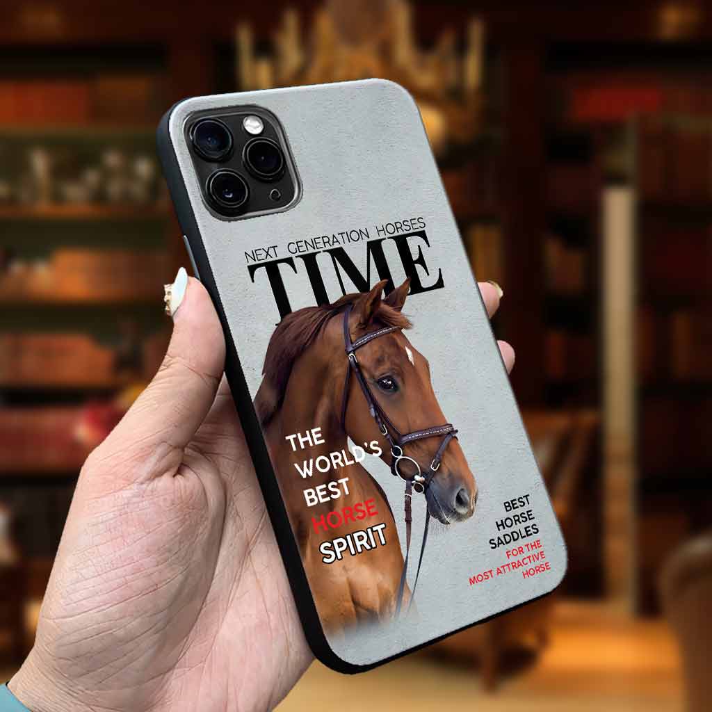 Couvertures de magazines - Étui de téléphone personnalisé avec motif cheval