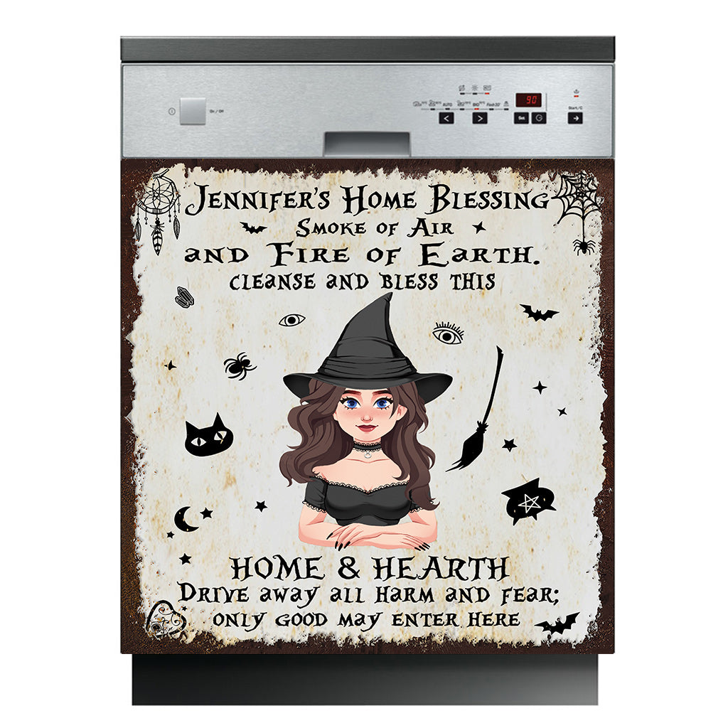 Home Blessing - Personalized Witch Dishwasher Cover