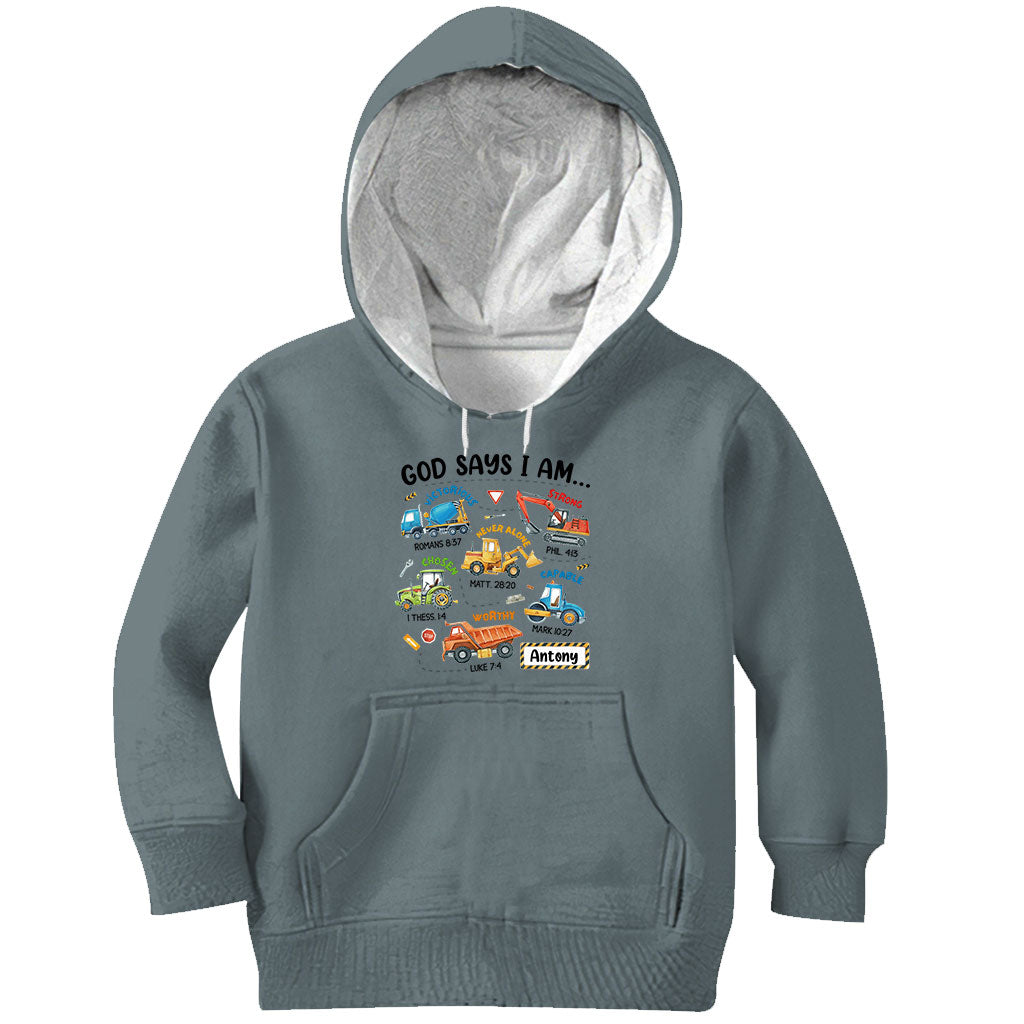 T-shirt enfant personnalisé « Dieu dit que je suis »