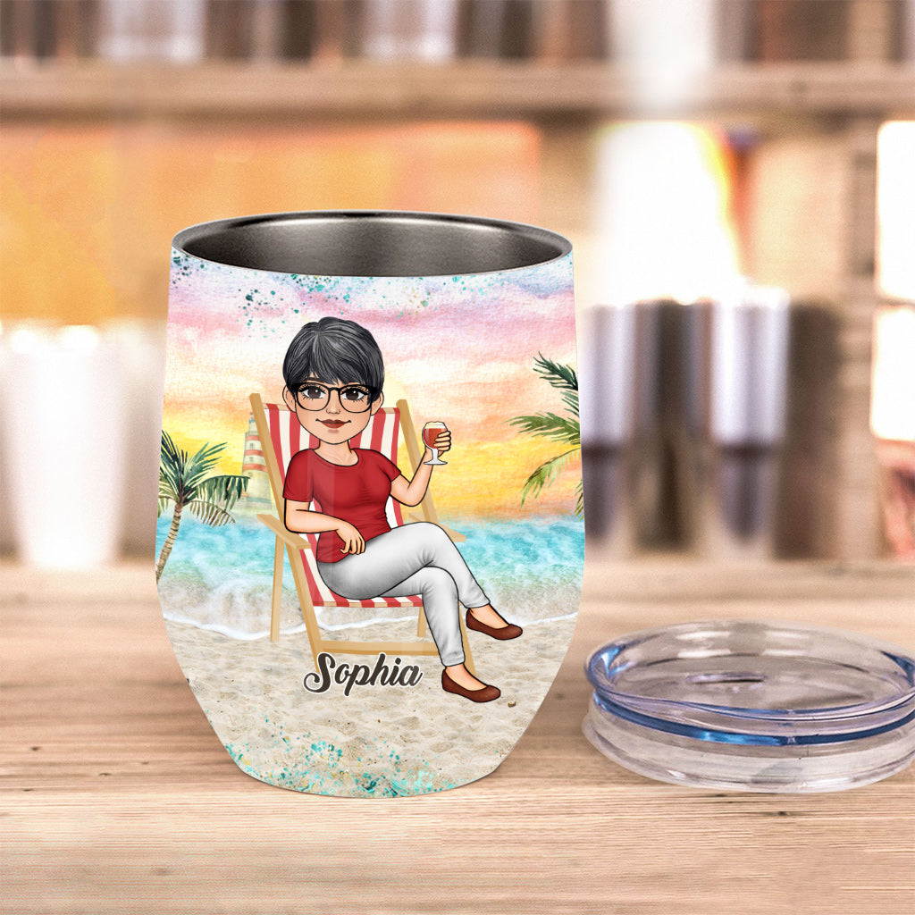 Quel jour sommes-nous ? - Gobelet à vin personnalisé pour les anciens modèles