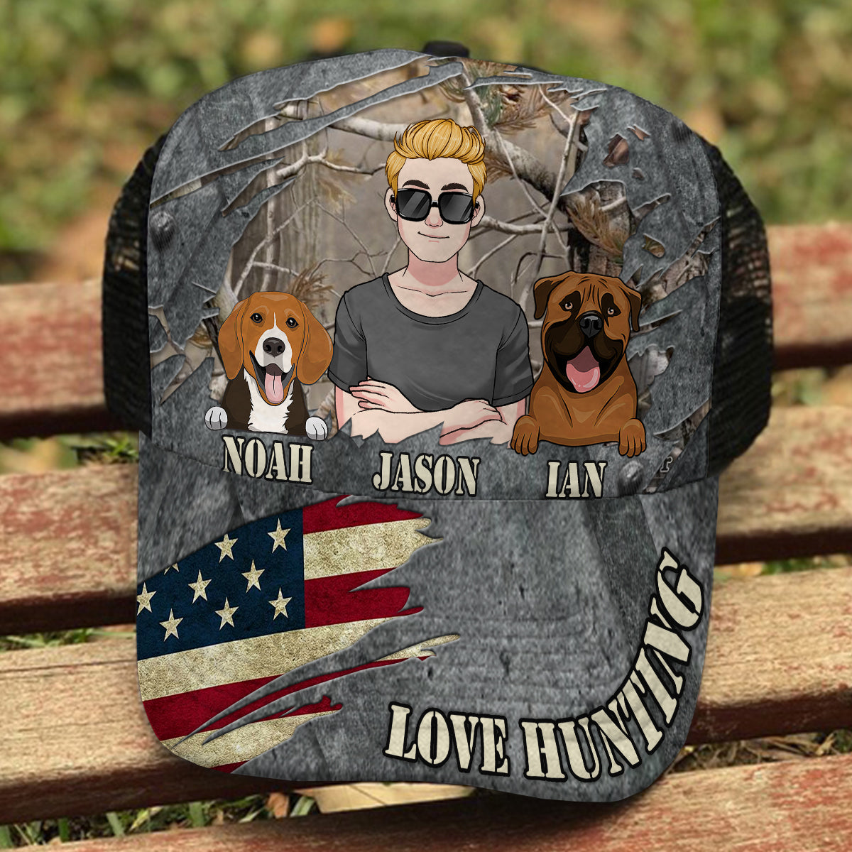 Passionné de chasse - Casquette de camionneur personnalisée pour la chasse