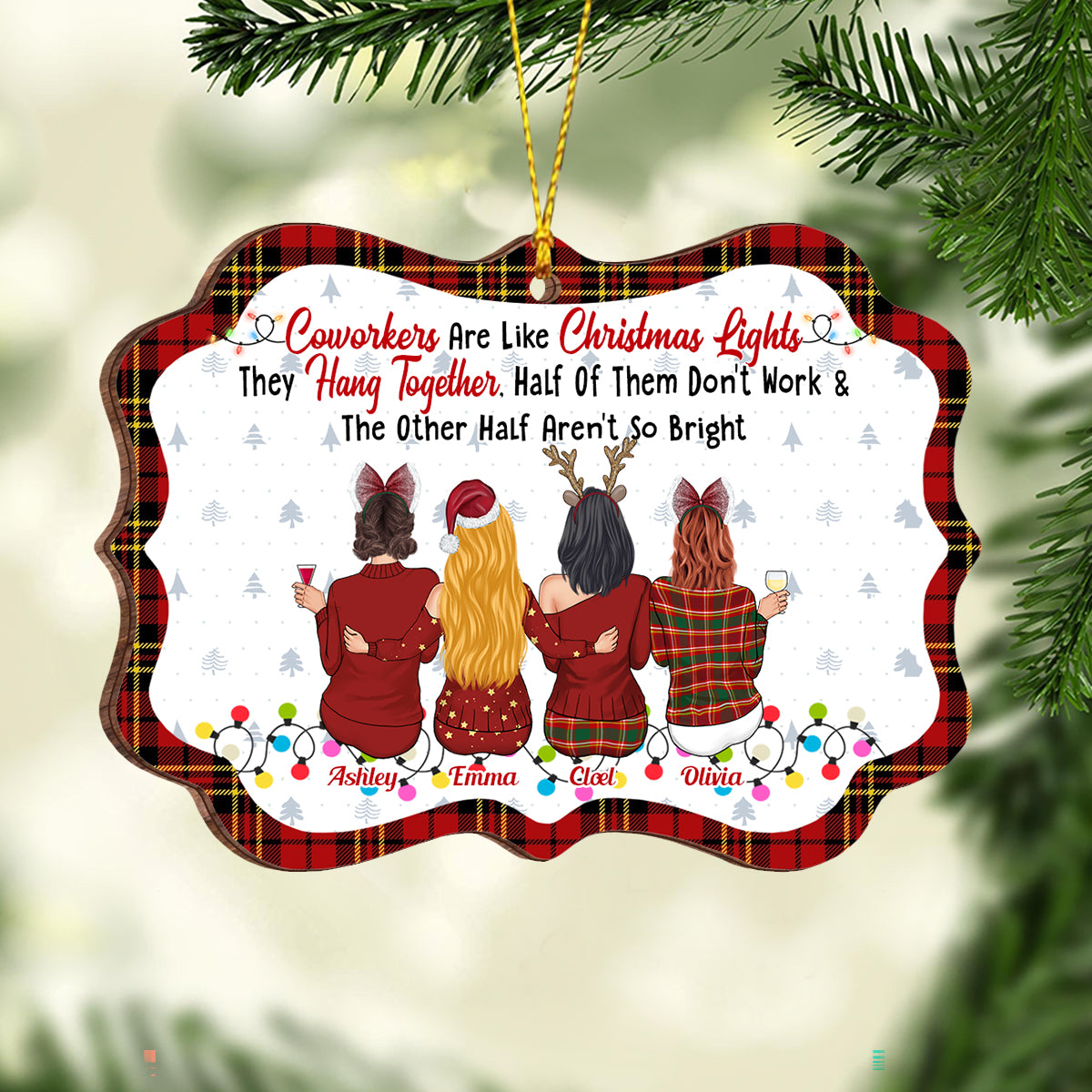 Les collègues, c'est comme des guirlandes de Noël - Ornement personnalisé pour collègues