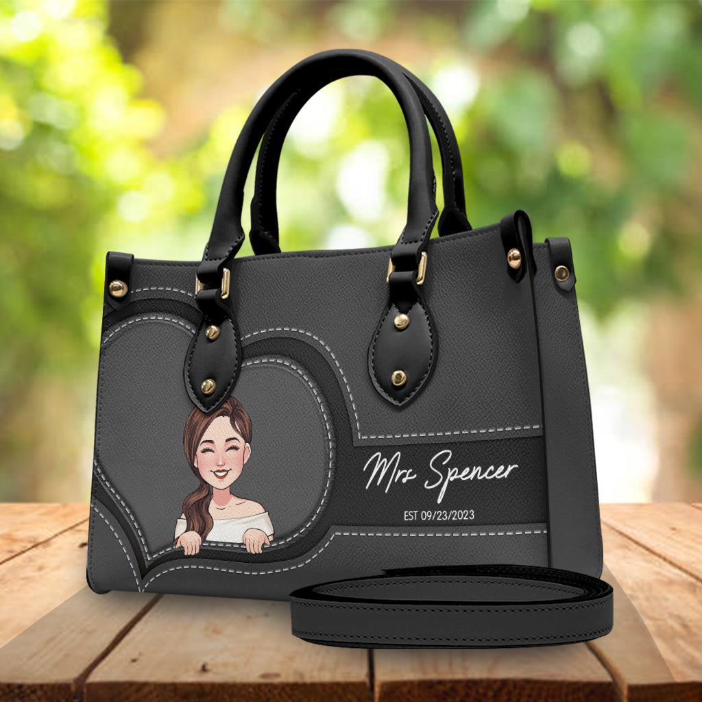 Cadeau de mariage pour la mariée - cadeau de mariage pour la mariée et les demoiselles d'honneur - Sac à main en cuir personnalisé