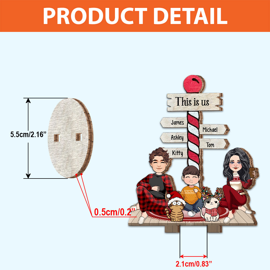 C'est nous - Plaque en bois personnalisée pour toute la famille