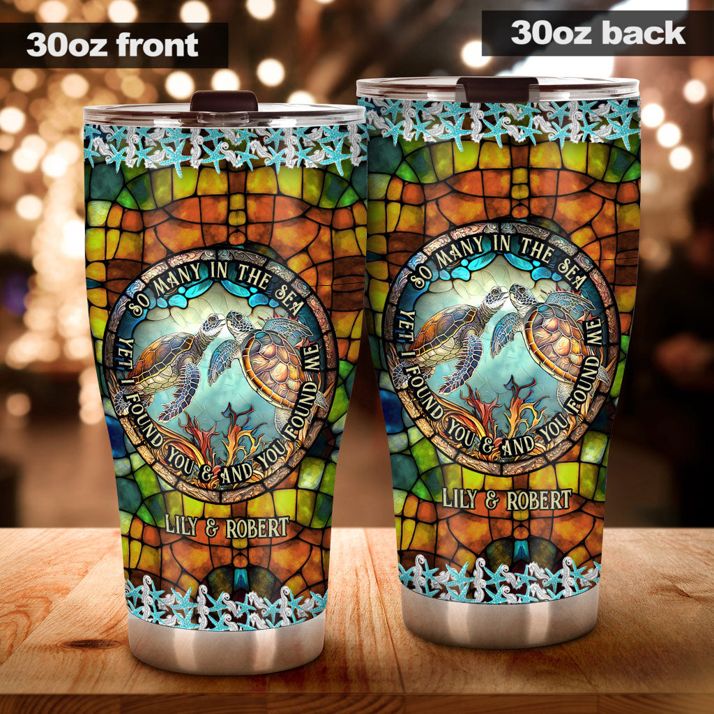 So Many In The Sea - Personalized Turtle Tumbler