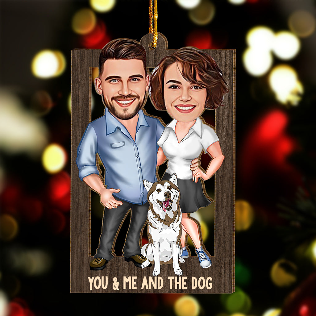 You & Me And The Dogs - Personalized Couple Ornament