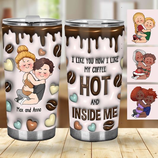 Je t'aime comme j'aime mon café - Gobelet isotherme personnalisé pour couple