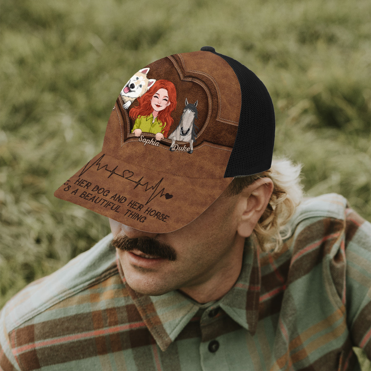 Quelle belle chose ! - Casquette de camionneur personnalisée avec motif cheval