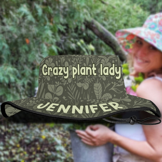 Folle des plantes - Chapeau de brousse de jardinage personnalisé