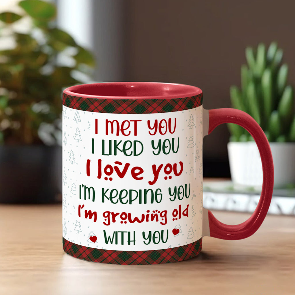 Je vieillis avec toi - Mug personnalisé pour couple