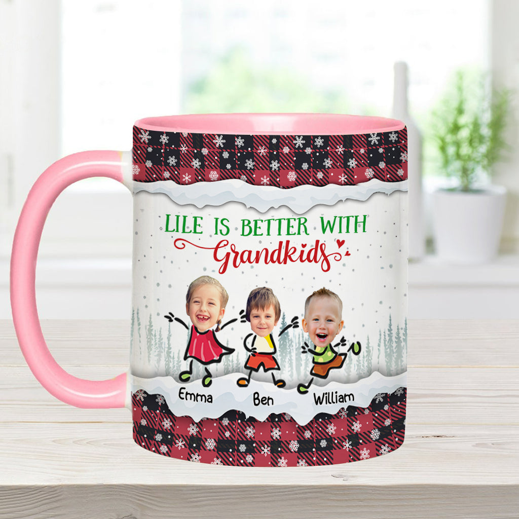 La vie est plus belle avec des petits-enfants - Mug personnalisé pour grand-mère