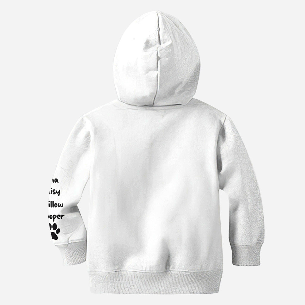 T-shirt personnalisé « Juste une fille qui aime les chiens » avec un motif de chien.